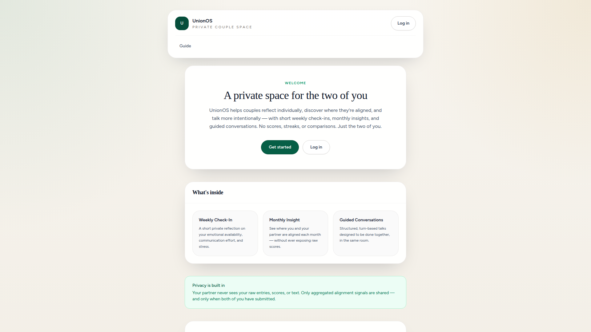 UnionOS — Couples Companion